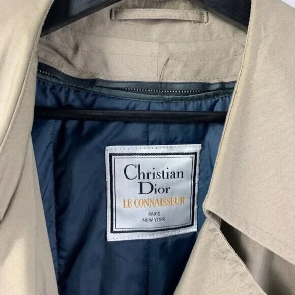 Christian Dior Le Connaisseur taupe double-breasted trench coat size 42R - Picture 6 of 8
